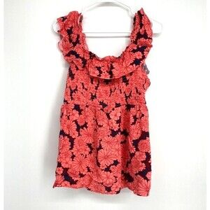 Isabel Maternity by Ingrid &‎ Isabel Ruffle Smocked Maternity Tank Top M NWT